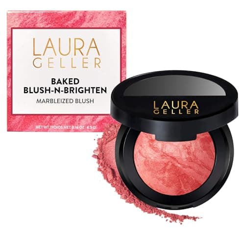 LAURA GELLER NEW YORK Baked BlushnBrighten for Mature Skin 04 Cherry Custard Powder Blush Wont Settle into Fine Lines Buildable Natural Finish Longlasting Formula Made in Italy
