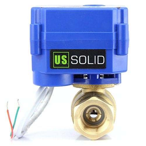 U.S. Solid 3/4" Motorized Ball Valve 85-265V AC Stainless Steel Electrical Ball Valve, 2 Wire Auto Return Setup Normally Closed