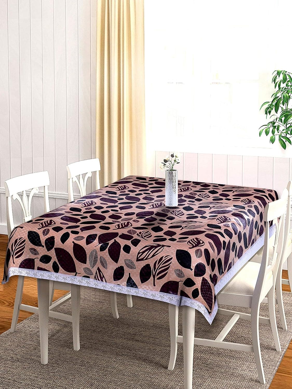 KEA Printed PVC Table Cover Easy to Clean 4 Seater Multi Color Size 40X60 Inches