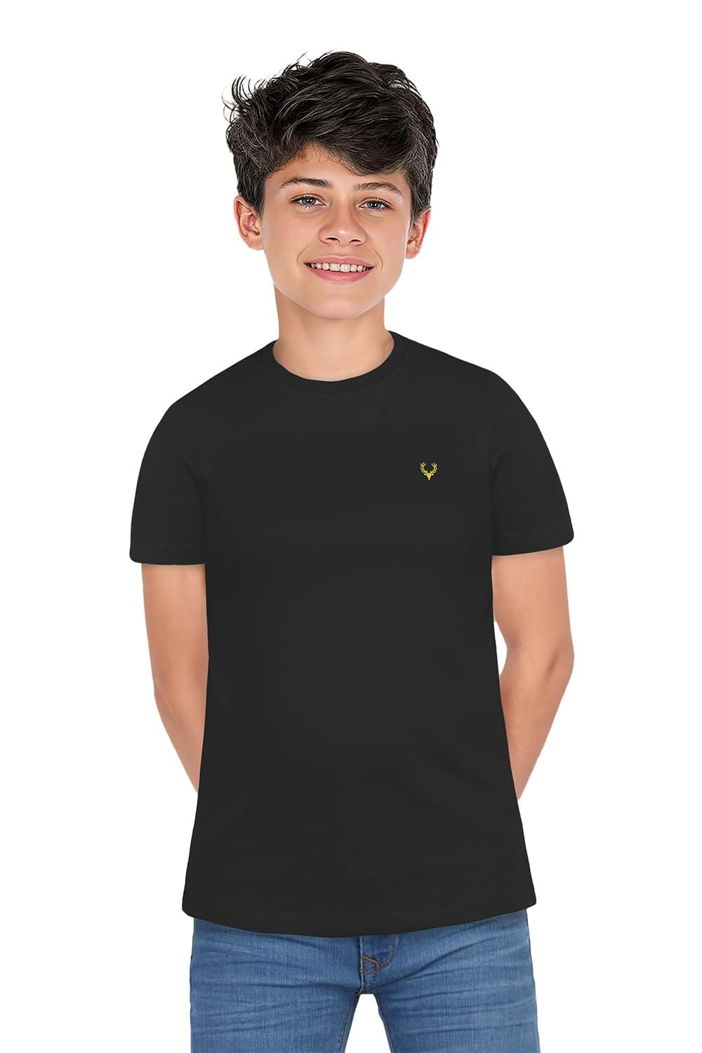 Allen Solly Boy's T Shirt Black