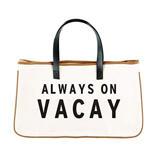 Santa Barbara Design Studio Tote Bag For Women Hold Everything 100% Cotton Canvas Shoulder Bag, Large, Always On Vacay