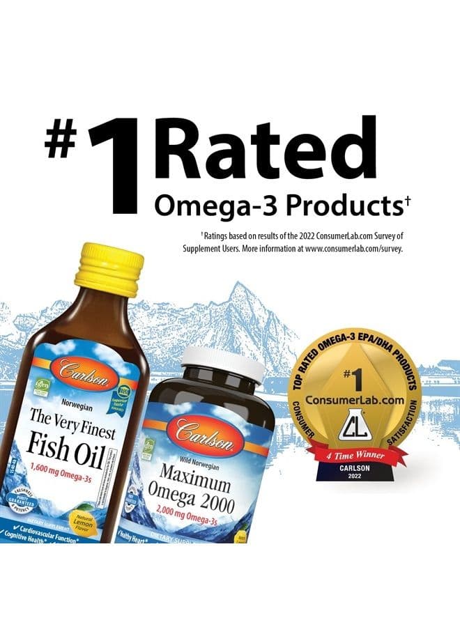 Super Omega-3 Gems, 1200 mg Omega-3s, Cardiovascular Support, Brain Function & Vision Health, 180 soft gels