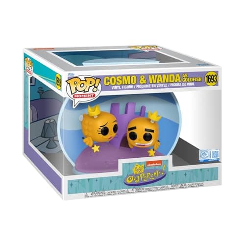 Funko Pop Moment Fairly Odd Parents Cosmo and Wanda as Goldfish Exclusive Collectable Vinyl Figure Gift Idea Official Merchandise Toys for Kids Adults
