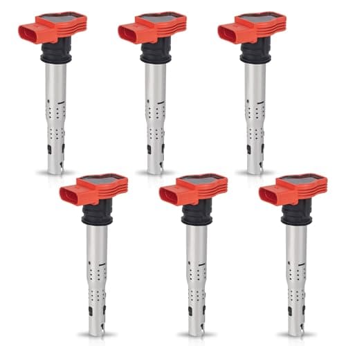 ENA Set of 6 Ignition Coil Pack UF529 Compatible with Audi Volkswagen VW 2005-2016 A3 A4 A5 R8 A6 A7 Q7 S4 TT 2006-2016 Jetta MK5 MK6 GTI Rabbit Golf Passat CC Tiguan Coils for 06E905115E C1631