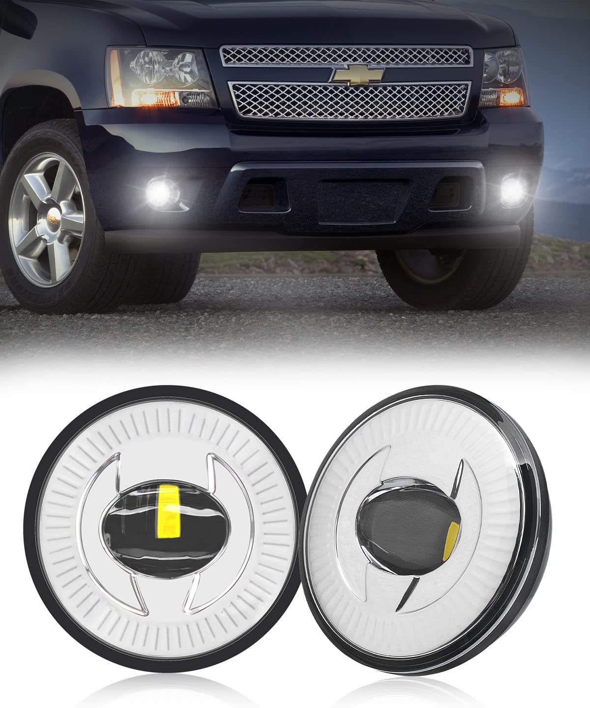 Tugwuetlwu Led Fog Lights 5202 for ChevyChevrolet 1013 Camaro0714 SuburbanTahoe0713 Avalanche1516 Colorado15 SilveradoGMC AcadiaYukonYukon 2020 New version Led Headlamp Pair Black