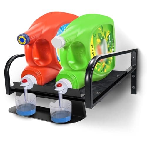 Suitiyibin Liquid Laundry Detergent Holderlaundry room hacksLaundry Detergent DispenserHanging Laundry Station Storage Laundry Detergent StandLaundry Room WallWashing Machine SmallBlack