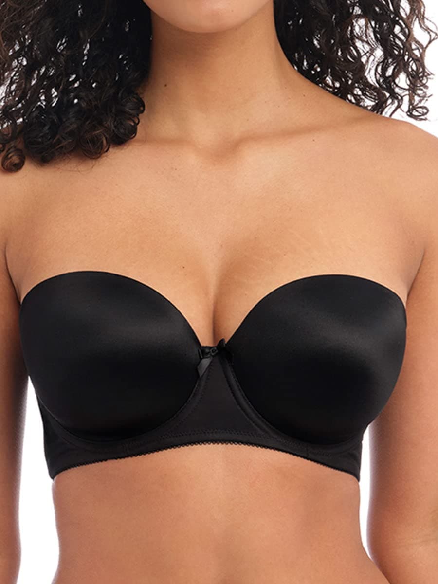Freya Women's Deco UW Moulded Strapless Bra, Black, 38F