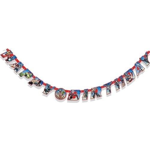Unique Birthday Jointed Banner 65 Avengers 1 Pc
