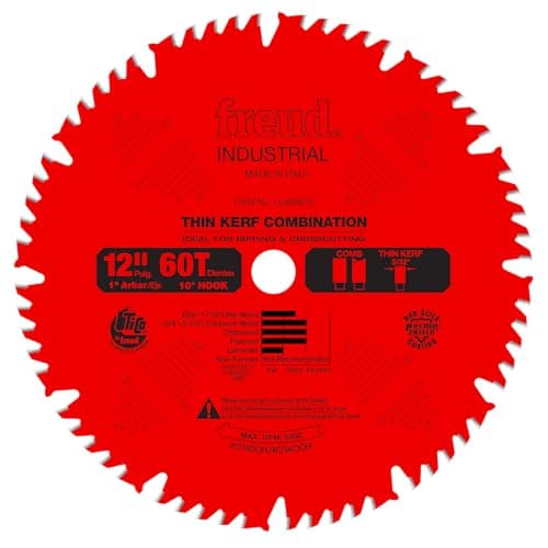 Freud LU83R012: 12" x 60T Thin Kerf Combination Blade