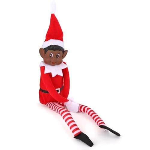 Christmas Elf Behaving Badly Plush Toy Novelty Long Bendy Naughty Boy Christmas Elves Doll 12 Inches Black Elf