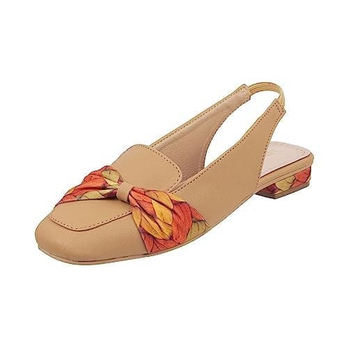 Metro Women Beige Synthetic Leather Mules UK/5 EU/38 (31-252)