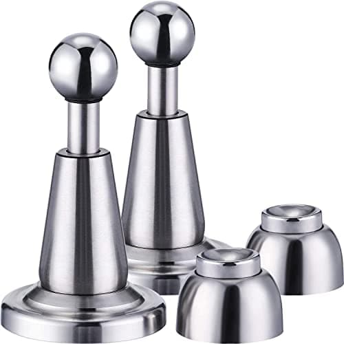LAPO 4 Inch Door Magnet Stopper for Home and Office | Stainless Steel Body | 360 Degree Door Catcher | Elegant Matt Finish | Strong Magnetic Hold | Easy Installation | 3 Years Warranty | Pack of 2