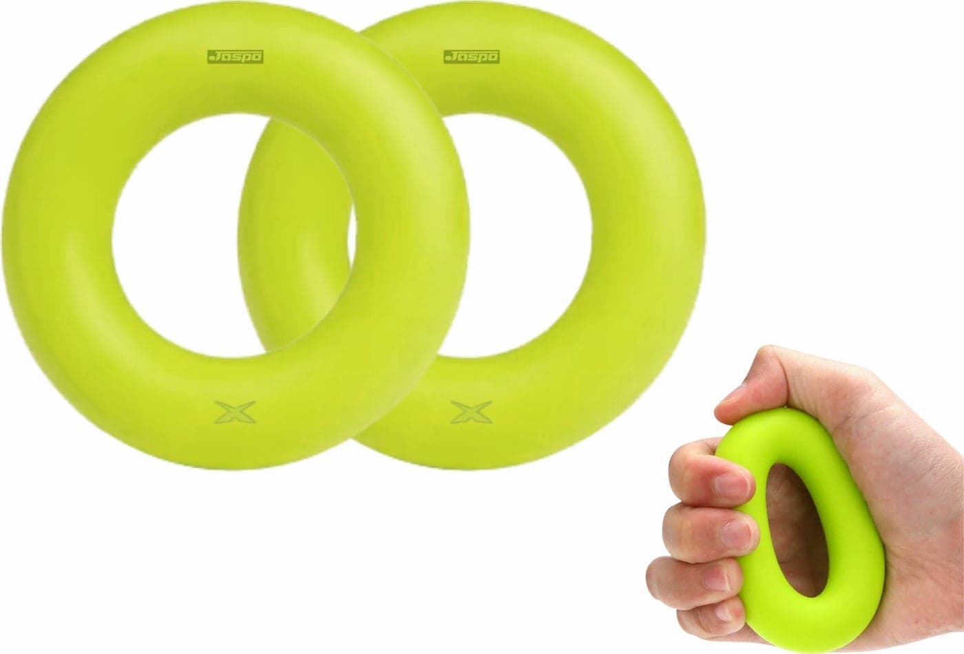 jaspo Thermoplastic Polyurethane Premium TPU Hand Gripper Ring Shaped Band For Hand Strengthening & Orthopedic Therapy,Stress Relief Durable Round Shape Grip Trainer & Exerciser(Neon Green(Pack Of 1))