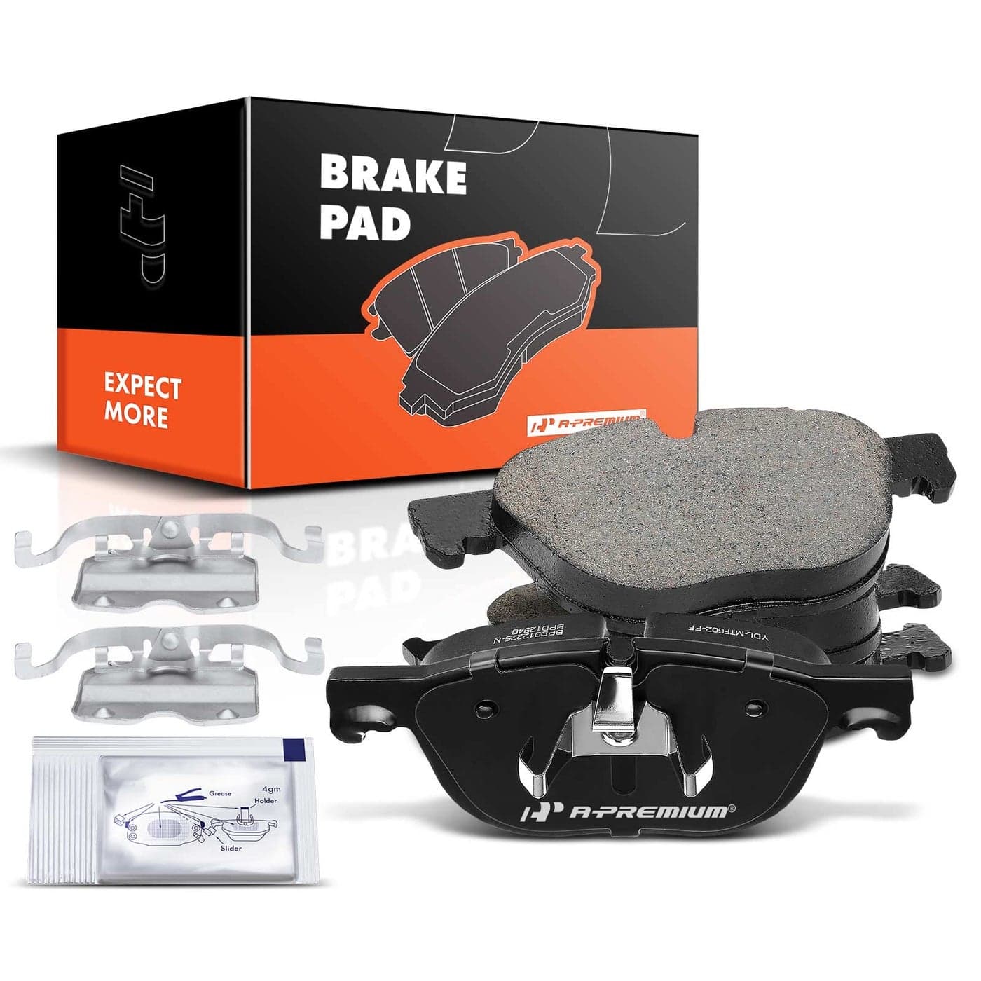 APremium Front Ceramic Disc Brake Pads Set Compatible with Select BMW Models X4 20162018 X5 20072015 X6 20082019 with Hardware 4 Pcs