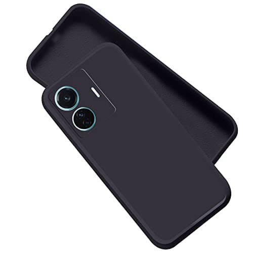 A rtistque Back Cover Case for iQOO Z6 44W / Vivo T1 44W with Camera Protection | Shockproof TPU | Stylish Protective Design | Slim Fit | Ultra Matte | Vivo T1 44W / iQOO Z6 44W Back Cover - Black