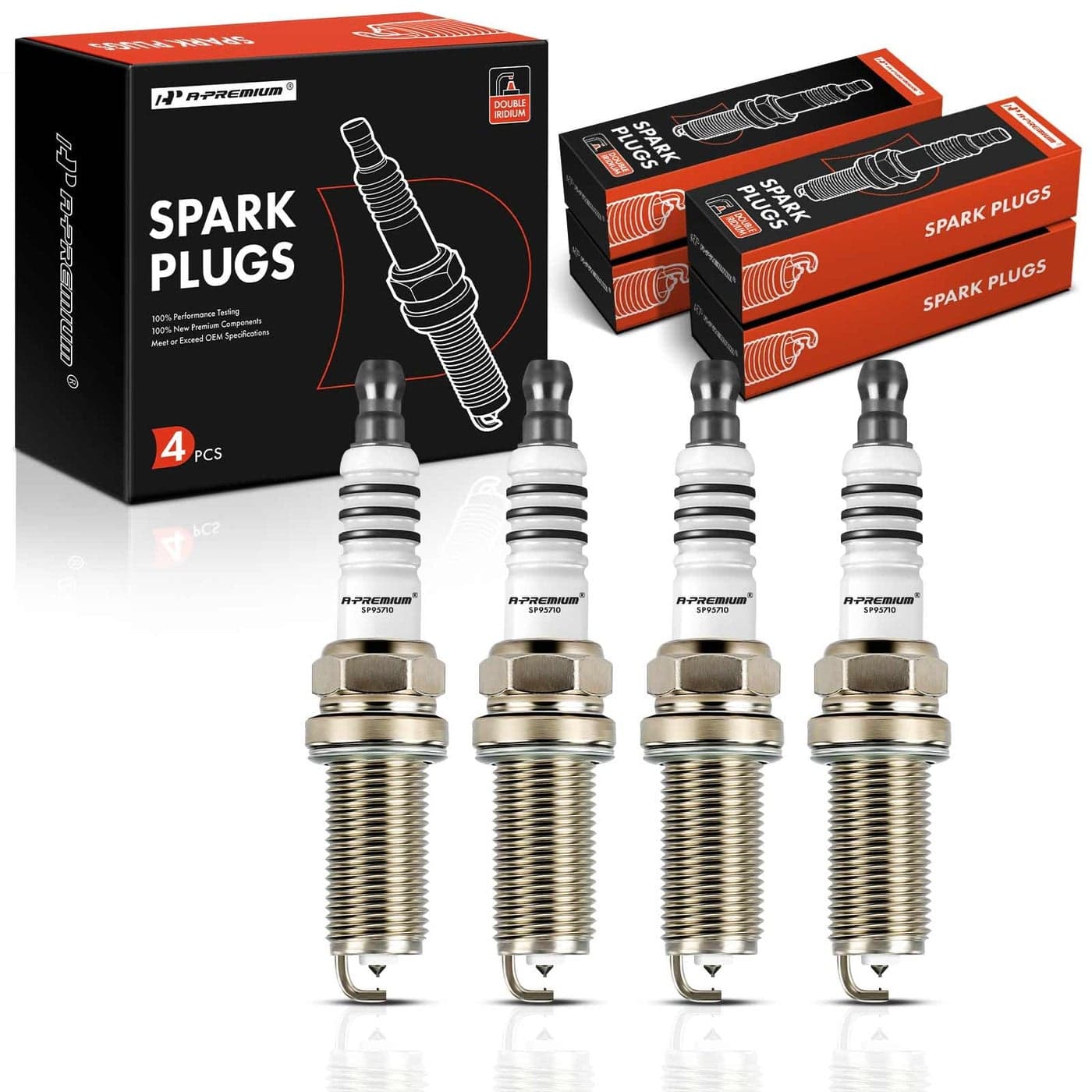APremium Double Iridium Spark Plugs Compatible with Acura ILX 20132015 L4 20L Honda Accord 20082012 L4 24L Civic 20122015 L4 18L HRV 20162020 L4 18L Pack of 4