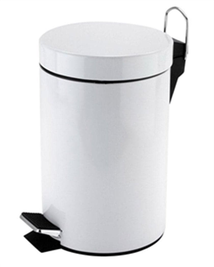 Zodiac Pedal Bin Round White 3 Litre