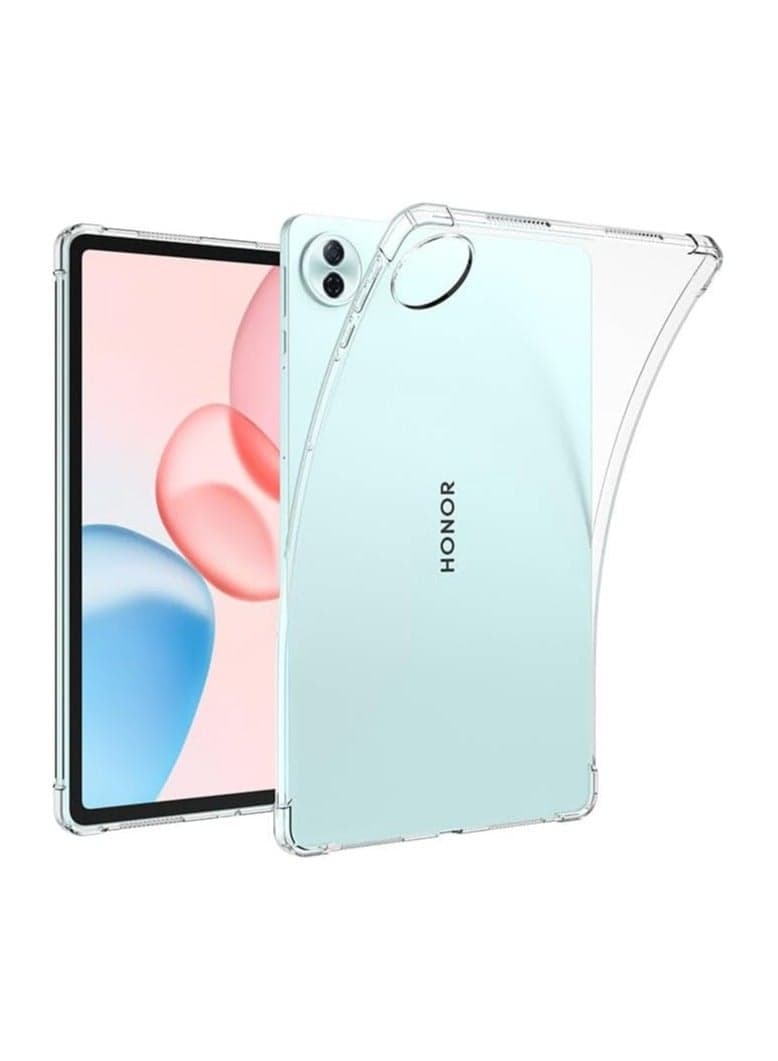 Honor Pad 10 12.1-inch 2025 Transparent Case 【Airbag Protection】 Transparent Flexible Soft TPU Shockproof Protective Back Cover HONOR Pad 10 12.1”