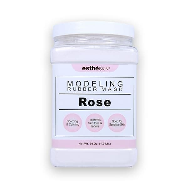Peel Off Type Modeling Rubber Mask Powder Jar for Facial Skin Care Treatment 30oz 850g Measuring Spoon Included 30oz 106Rose