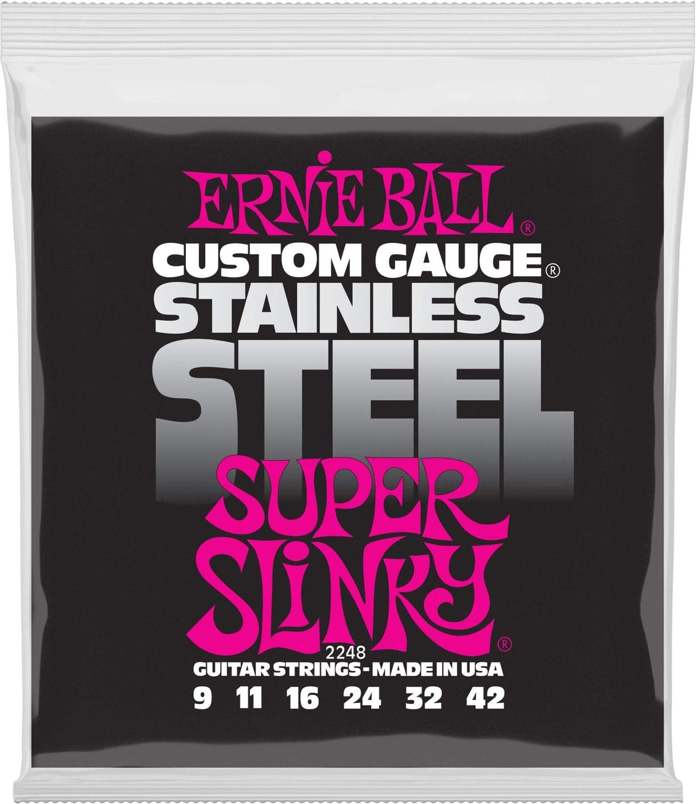 Ernie Ball 2248 Super Slinky Custom Gauge Electric Guitar Strings