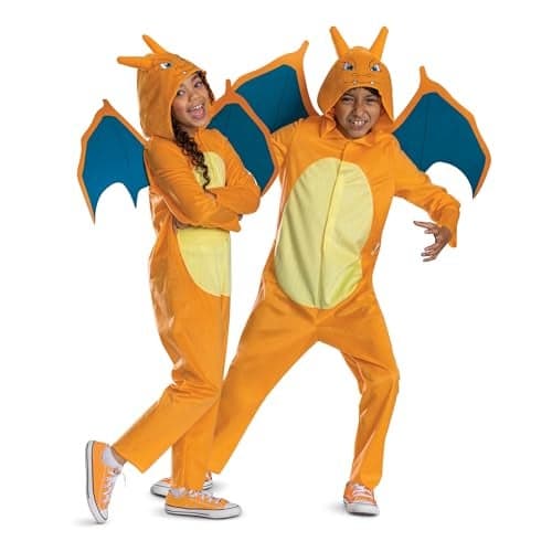 Disguise Pokemon Charizard Costume for Kids Official Charizard Pokemon Hooded Jumpsuit Child Size 1416