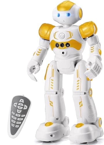 KingsDragon RC Robot Toys for Kids Gesture Sensing Programmable Remote Control Smart Robot for Age 3 4 5 6 7 8 Year Old Boys Girls Birthday Gift PresentYellow