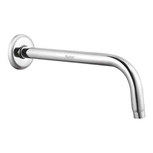 Ruhe® 12 Inches Premium Grade Stainless Steel Full Bend Round Shower Arm | Chrome Finish