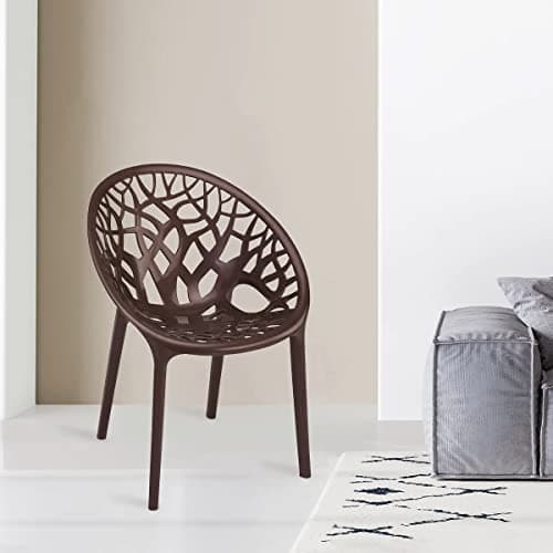 Nilkamal Crystal PP Polypropylene Set of 2 Chair Brown