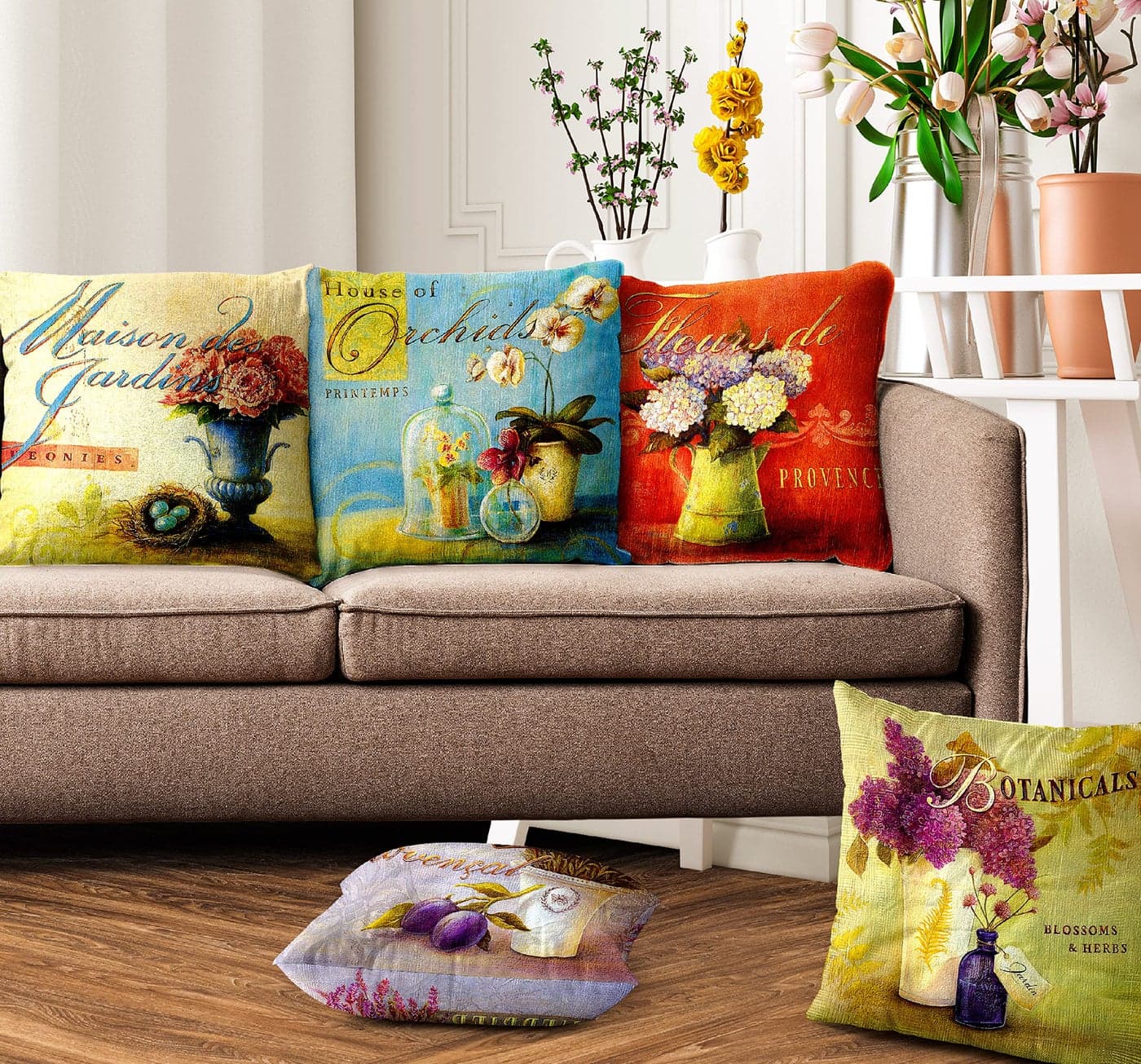 Ultimate Trends Polyester Digital Modern Printed Cushion Cover 16x16 Set of 5, Multi Color (UTCC-1006_ 16)