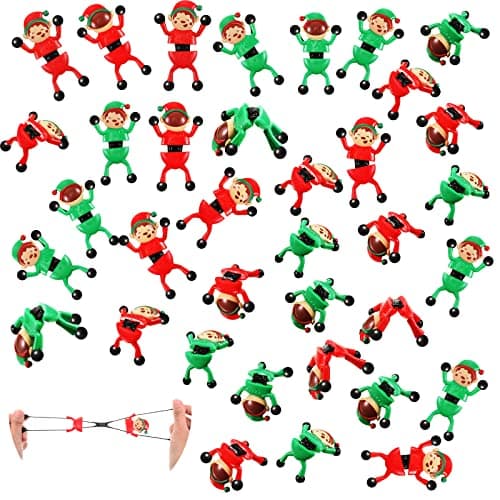 Hanaive 36 Pcs Christmas Sticky Wall Toys Valentines Day Party Favors Stretchy Climbing Toys Bulk Birthday Favors Climbing Sticky Man for Party Loot or Prize Stocking Fillers Elf