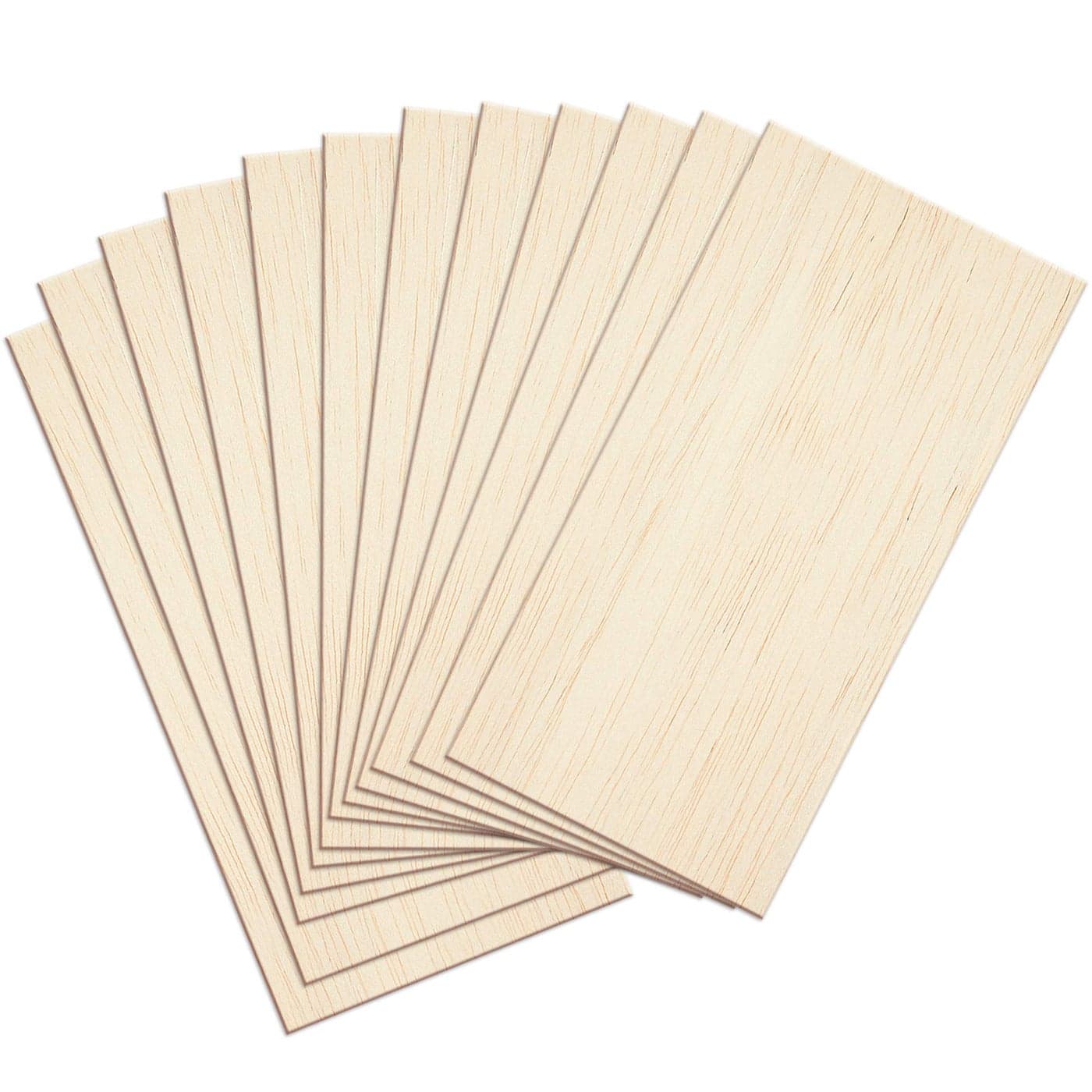 12 Sheets 8x4 Inch Unfinished Balsa Wood Sheets Thick for Crafts Hobby 2mm Thick by Craftiff