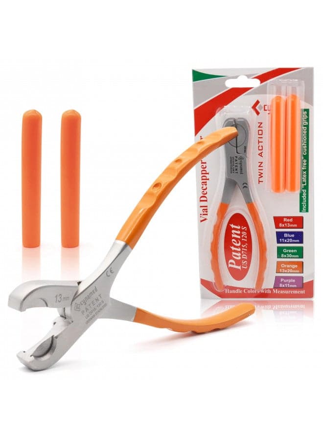 Cynamed Twin Action Decapper Pliers - Perfect for Decapping 13mm and 20mm Crimped Vials and Bottles