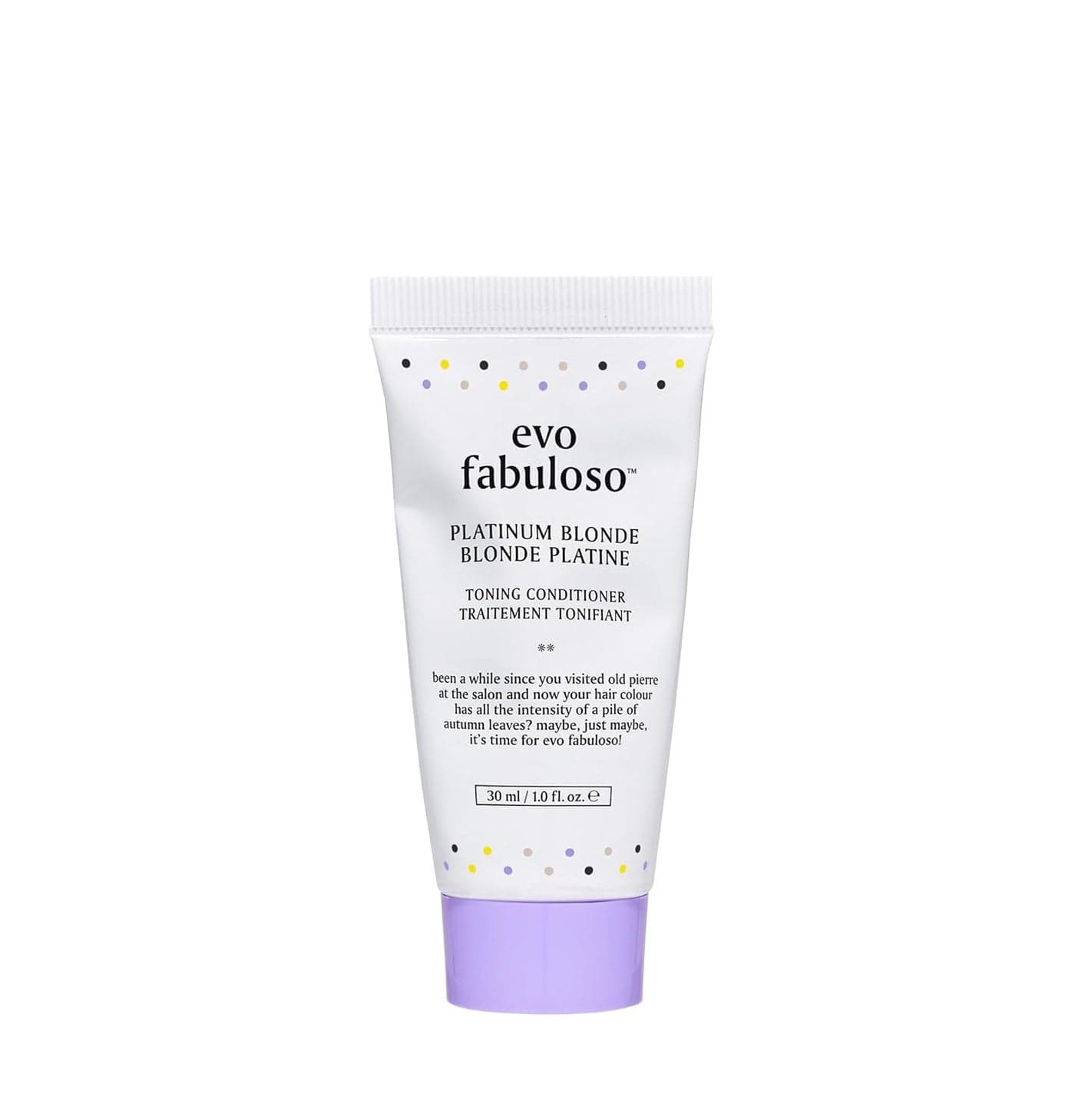 EVO Fabuloso Platinum Blonde Color Toning Conditioner ColorTreated Hair Conditioner Helps Maintain Color Depth Tone Shine Travel Size 30ml 101floz