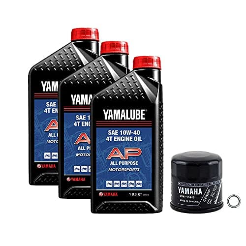 Yamaha Grizzly 660 4x4 (2002-2008) all Models AP Oil Filter Change Kit Yamaha Part# 5GH-13440-71-00, 3 Quarts All All Purpose LUB-10W40-AP-12