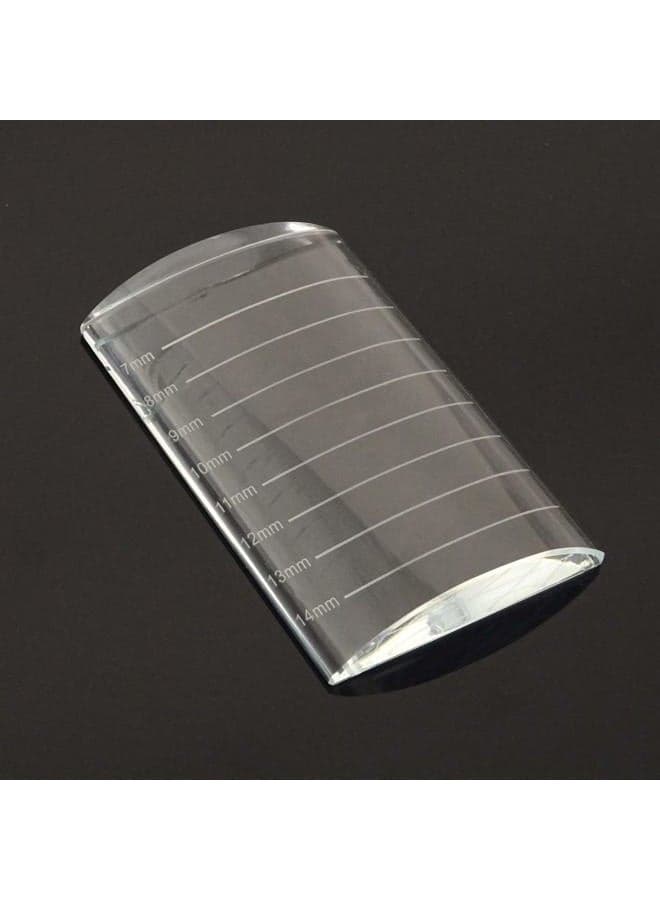 Arc Eyelash Extensions Tray Crystal Glass False Lashes Pallet Holder, 3.1x2x0.5inch