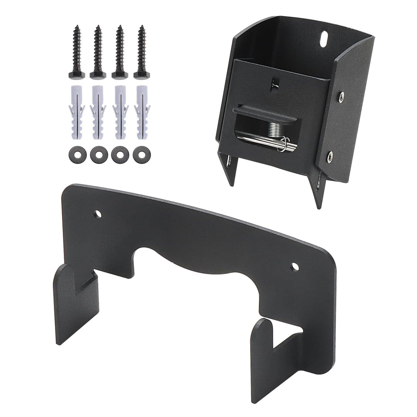 LCGP Wheelbarrow Holder Heavy Duty Trolley Storage Bracket Wall Mounted Storage for Effective Space Saving Suitable for Most Trolleys Black Surface Powder Coating to Prevent Rust