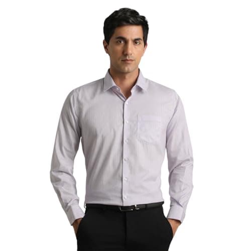 Van Heusen Men's Slim Fit Shirt (VHSFMSLBW86533_Lilac