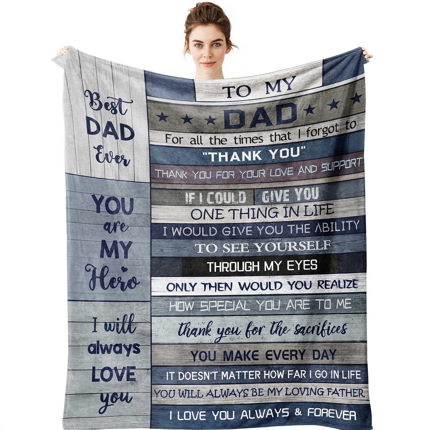 Yamco Dad Gifts Blanket Dad Gifts from Daughter Dad Gifts from Son 80x60 Blankets Dad Birthday Gifts Gifts for Daddy Father Gifts Gifts for Dad Who Wants Nothing Best Dad Gift Ideas