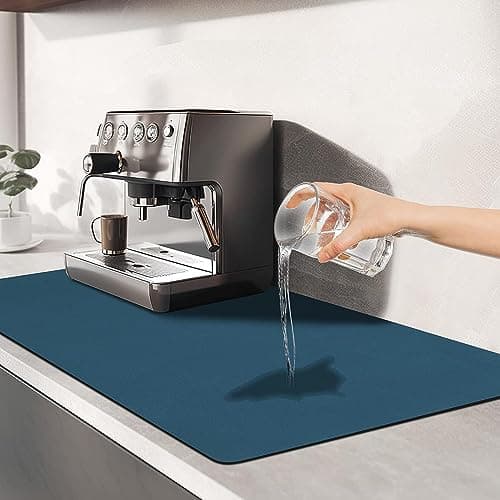 AASTIK SALES Dish Drying Mat For Kitchen Countertop Non-Slip Dish Mat Absorbent Rubber Backed Hide Stain Drainer Mats Tableware Reversible Multi Colors 30 * 40 CM