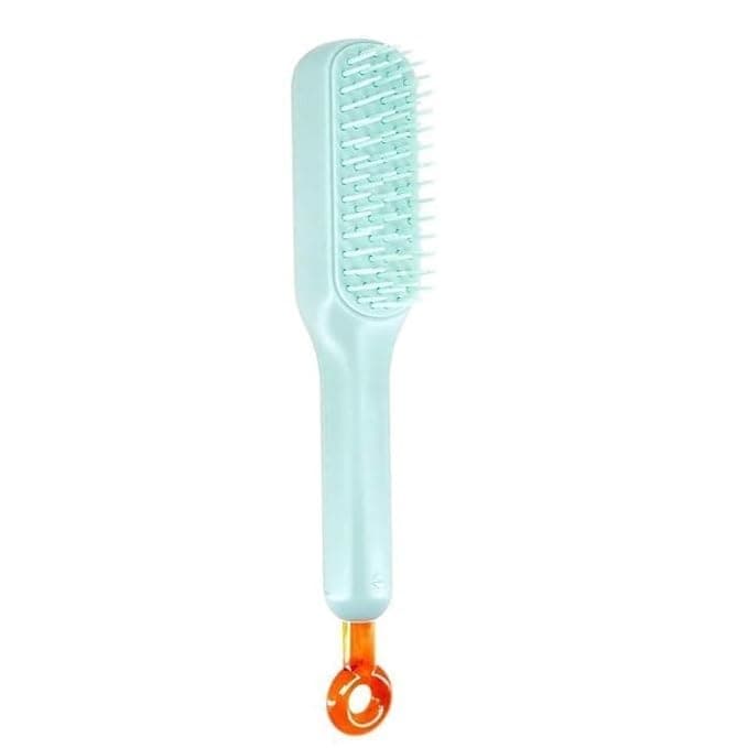ViNishq Cleaning Hair Brush One Pull Clean Massage Comb with AntiStatic Bristles Effortless Detangling for Long Short Wavy and Straight Hair Gentle Scalp Care for Women Set of 2