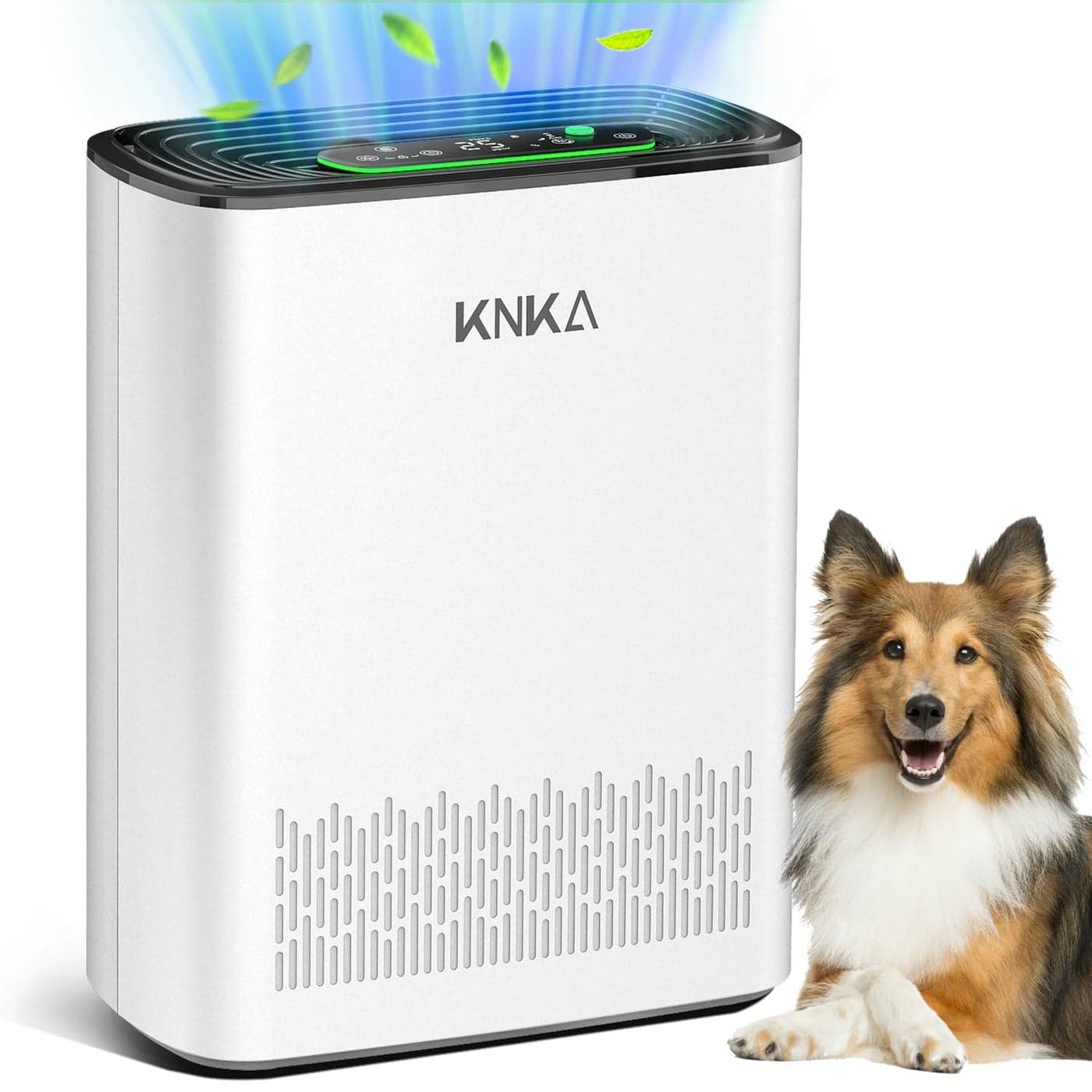 KNKA Air Purifiers for Home Large Room Bedroom Up to 2325 Ft Washable Filters Air Quality Monitor Turbo Mode Auto Sleep Modes HEPA Air Cleaner for Smoke Dust Pet Hair Pollen APH3000