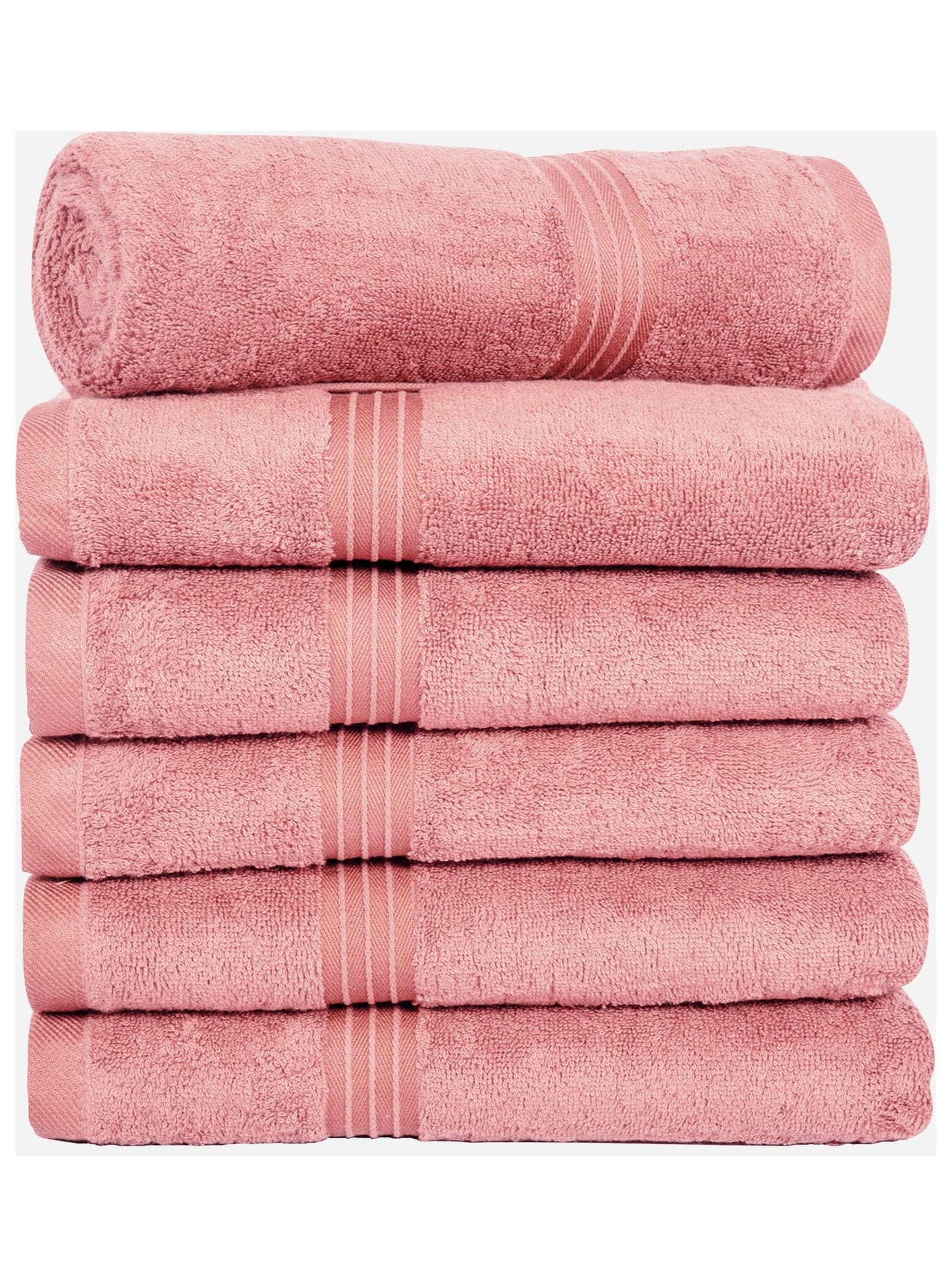 Bliss Casa - Large Hand Towels (6 Pack, 50 x 100 cm) - 100% Combed Cotton - Premium Quality, Ultra Soft and Highly Absorbent, Hotel & Spa Quality Hand Towels