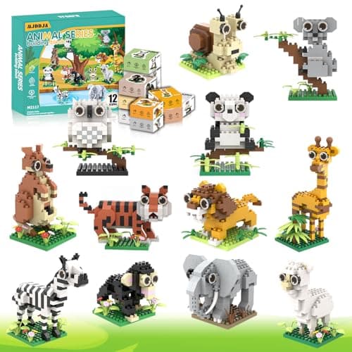 MJDDJA Party Favors for Kids 812 Mini Animals Building Blocks SetsGoodie Bags Stuffers for Kid Small Toy Prizes 12Pack Kits Birthday Party Favor Gifts Toys for Ages 8 9 10 11 12