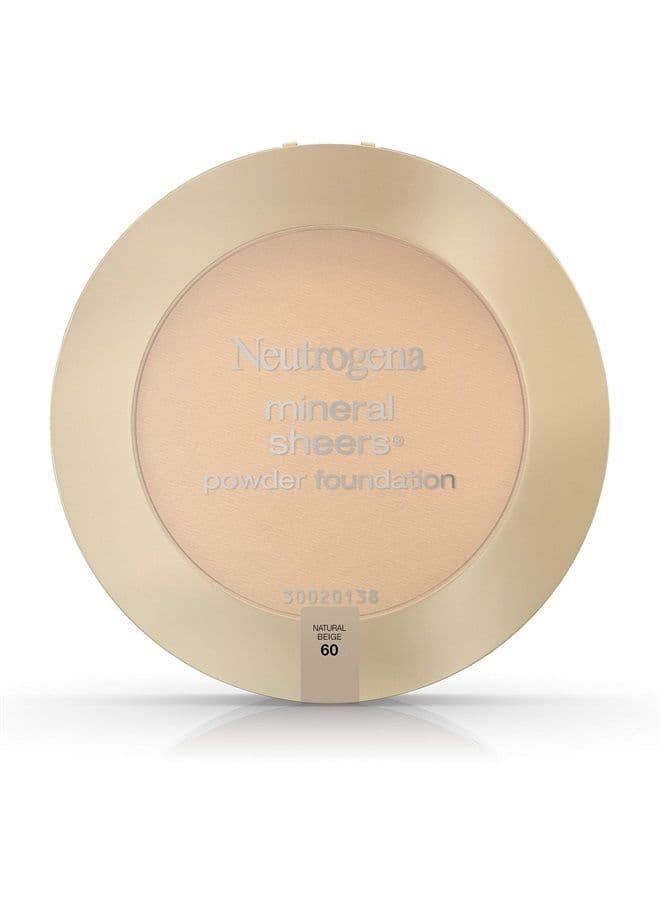 Mineral Sheers Powder Foundation, Natural Beige 60, 0.34 Ounce