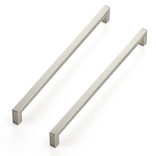 Ravinte 20 Pack 11-5/16 Inch Square Cabinet Handles - Brushed Nickel Stainless Steel Drawer Pulls for Kitchen Hardware