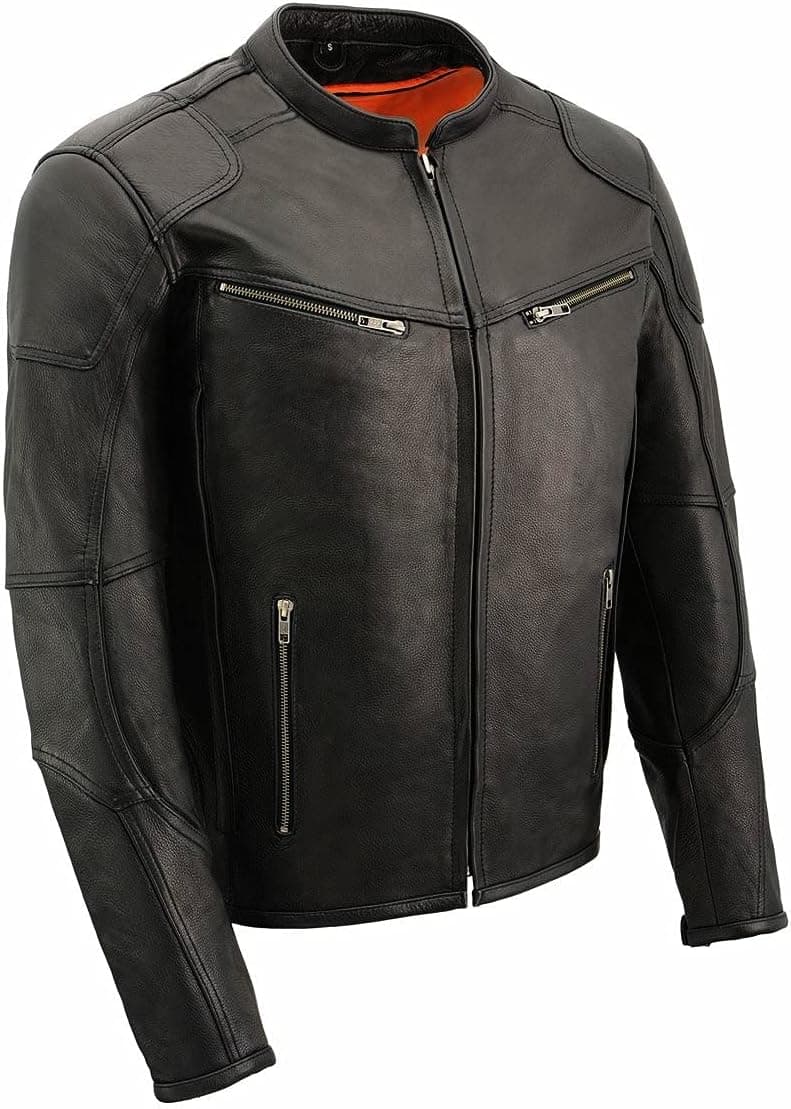 Milwaukee Leather Men's Black 'Cool-Tec' Vented Scooter Jacket