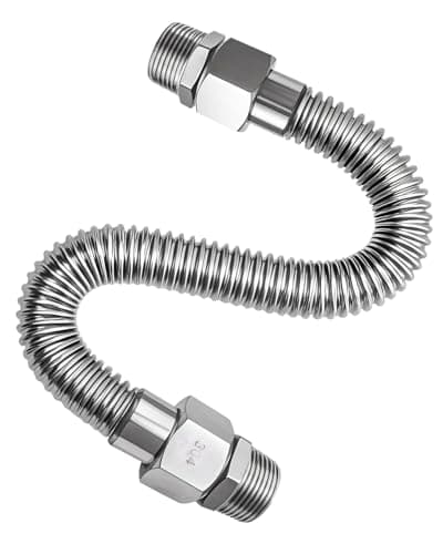 Flexible Gas Line Fuel Line Replace 0L4836A 0D3031 Fit for Multiple Models Generators Stainless Steel 34 External Thread 15 Fuel Connection Hose