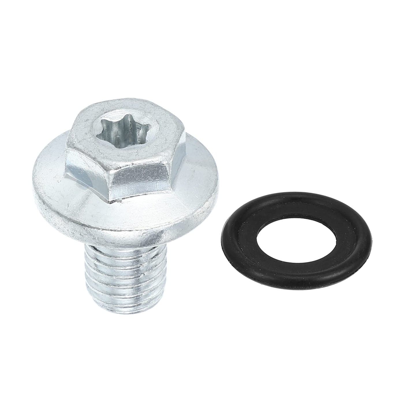 X AUTOHAUX M12x175 Steel Engine Oil Drain Plug Screw for Chevrolet Silverado 1500 2500 3500 HD Malibu S10 Monte Carlo Silver Tone