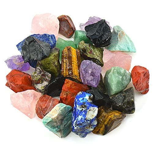 UU UNIHOM 3 lbs Bulk Rough Madagascar Stones Mix Large 1 Natural Raw Stones Crystal for Tumbling Cabbing Fountain Rocks DecorationPolishing Wire Wrapping Wicca Reiki Crystal Healing