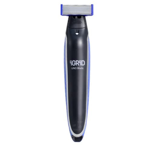iGRiD UNO Blade Cordless Beard Trimmer for Men | Rechargeable Trimmer with Interchangeable Combs, Stainless Steel Blade, LED Display | Reliable Facial Hair Grooming